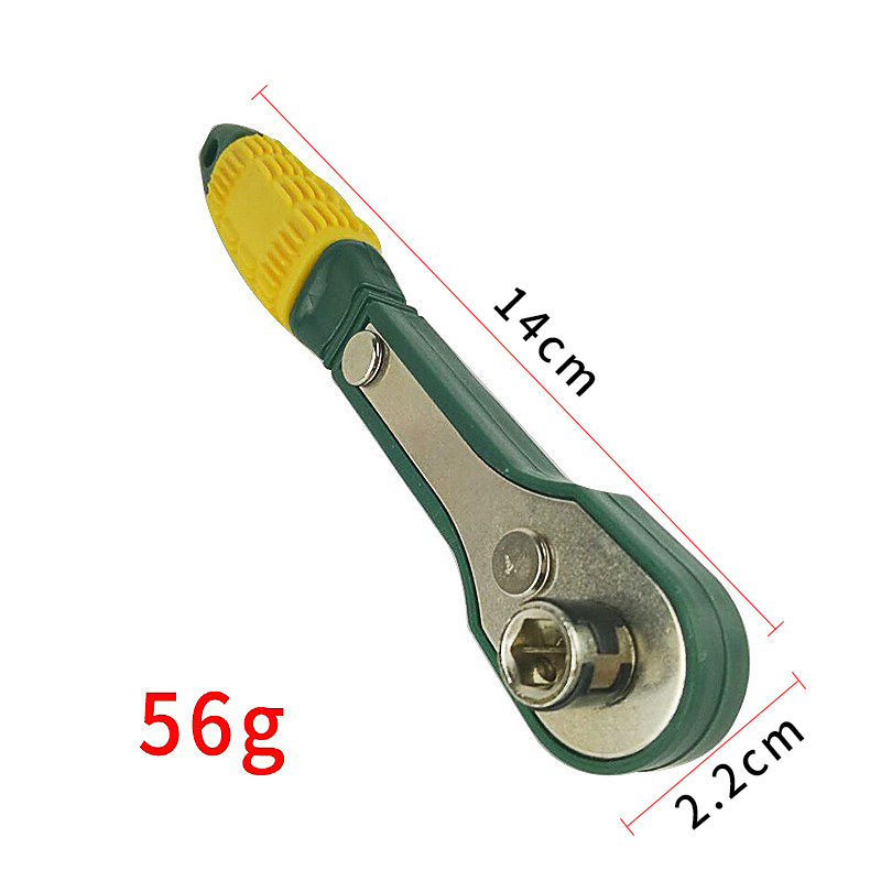 新款L型双头迷你棘轮扳手45#钢手动螺丝刀旋转工具配批头