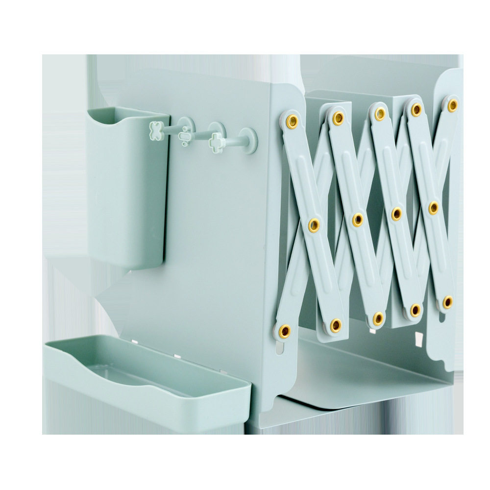 Telescopic Bookend Office Bookshelf Desktop Storage Pen Box Student Metal Bookend Desktop Storage Class Stationery