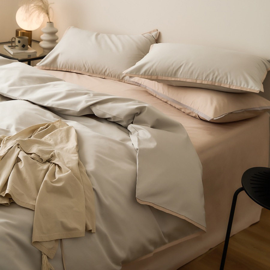 100S Xinjiang Long-Staple Cotton Four-Piece Set Pure Cotton Bed Sheet Duvet Cover Fitted Sheet Summer Luxury Bedding 4