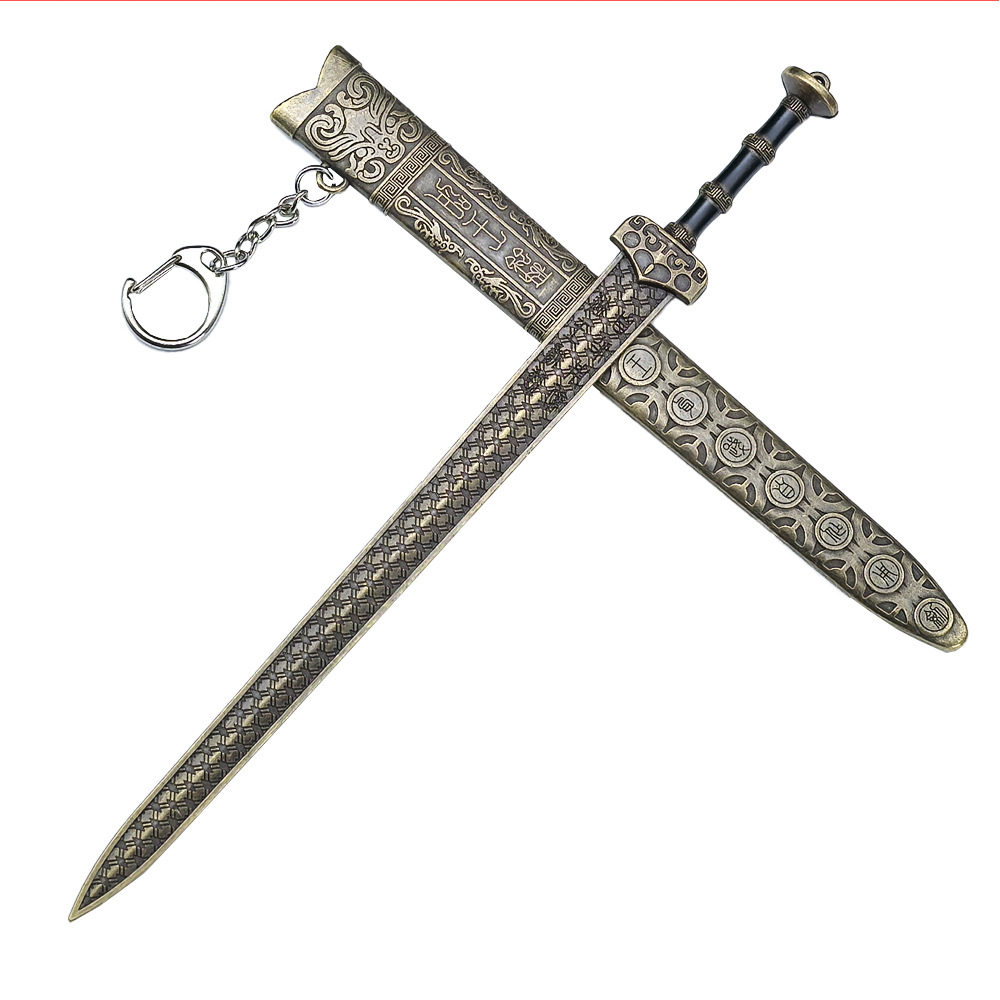 Ancient Cold Weapon Ornaments Yue Wang Sword 22cm Yue Wang Goujian Sword Optimized Metal Weapon Model Collectible Pendant