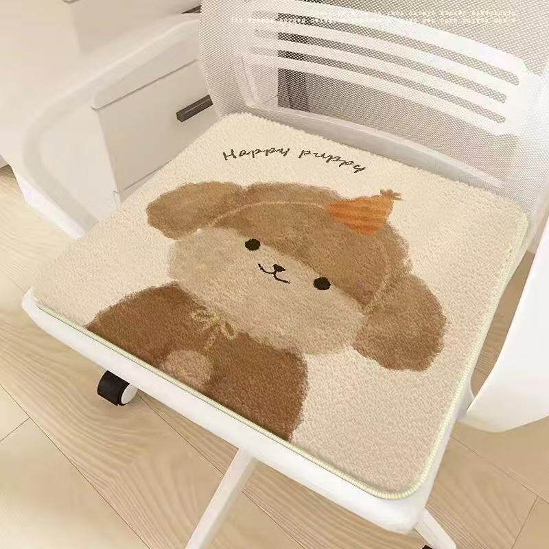 Cushion Chair Pad Plush Seat Pad Autumn and Winter Thickened Warm Office Long Sitting Cushion Home Stool Pad Ld