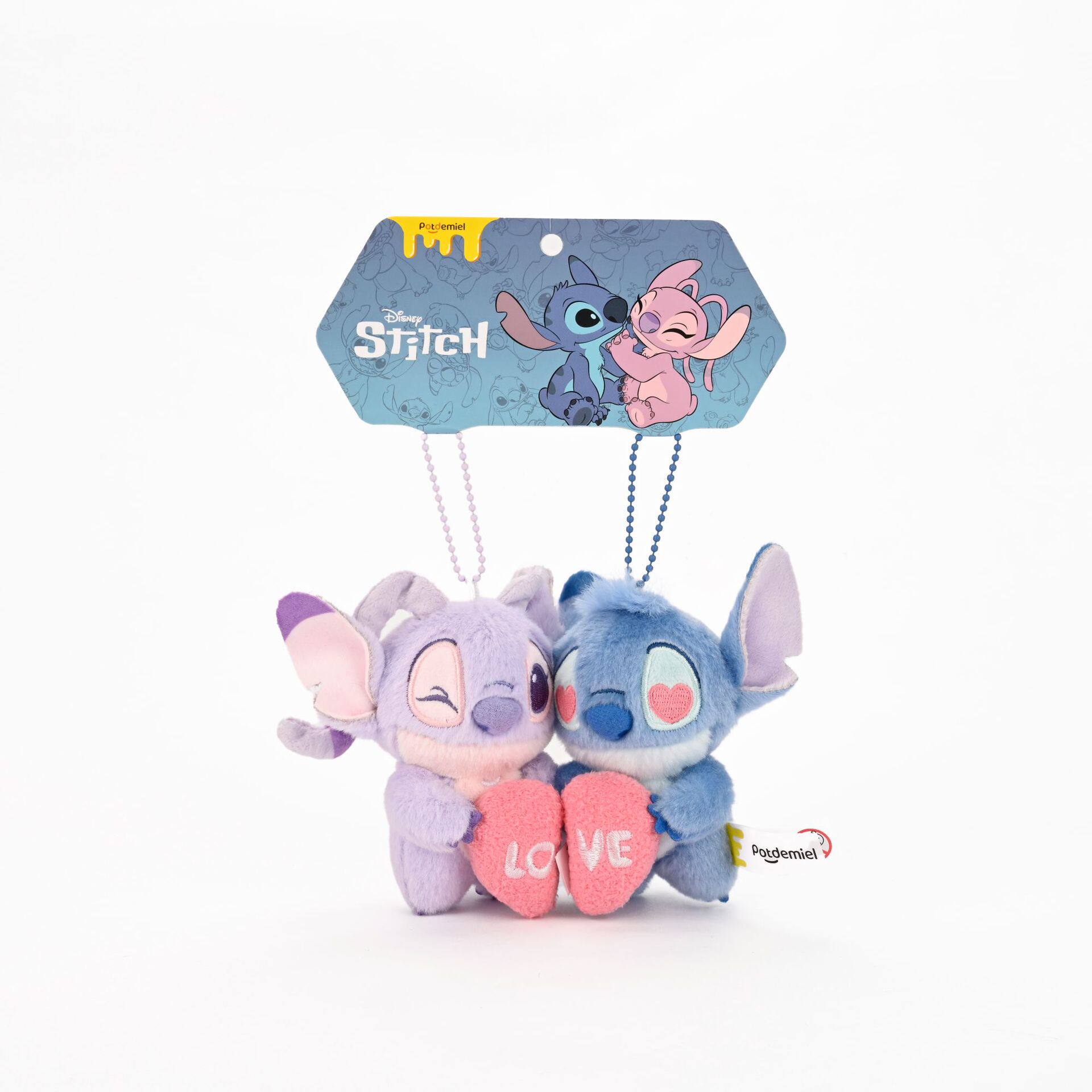 正版迪士尼草莓熊挂件史迪仔公仔毛绒玩偶朱迪尼克钥匙扣背包挂饰