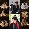 Ancient style hair accessories kc gold and silver balls head fairy hair crown top crown Song Ming National style hairpin men and women headdress martial arts