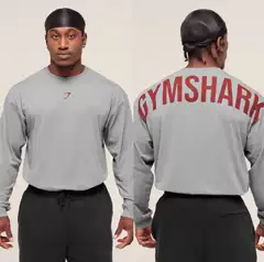 Power Long Sleeve Fitness Sports Long Sleeve Loose Fit Elastic Cotton Fiber Men's
