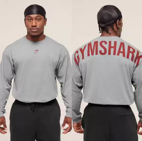 Power Long Sleeve Fitness Sports Long Sleeve Loose Fit Elastic Cotton Fiber Men's