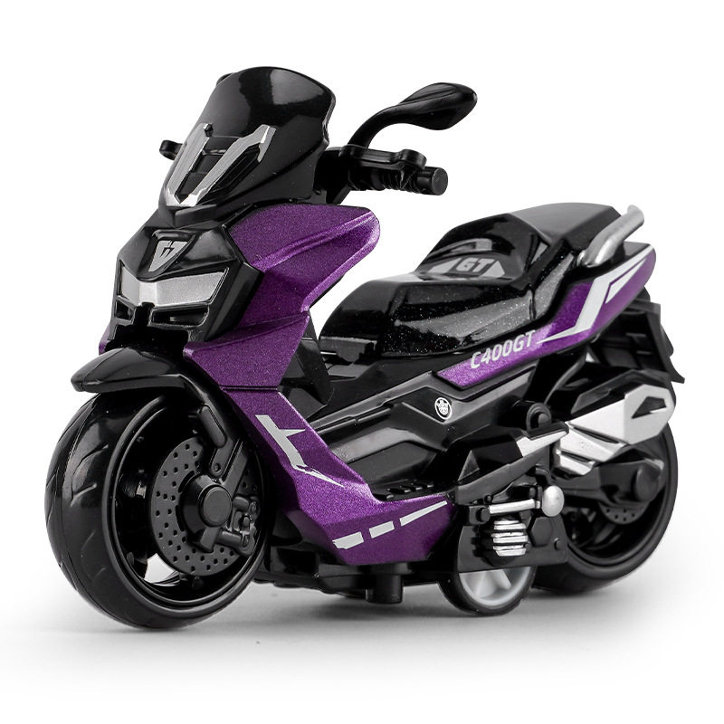 跨境代发儿童玩具男孩宝宝仿真合金摩托车摆件钥匙扣模型玩具车子