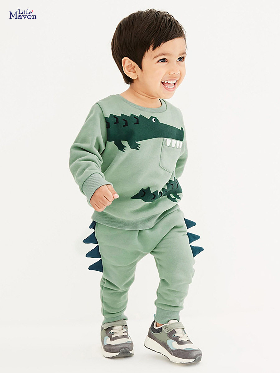 Kids' Fleece Set, New Autumn & Winter Cartoon Long-Sleeve Boys' Outfit