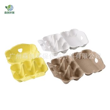 Manufacturer Wholesale Environmentally Friendly Fully Degradable Pulp 6-Piece Egg Tray Anti-Fall and Anti-Pressure Egg Box Egg Tray Disposable