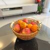 Wholesale Imitation Rattan Storage Basket Fruit Plate Round Decorative Storage Basket Bread Basket Hollow Hand-woven Storage Basket