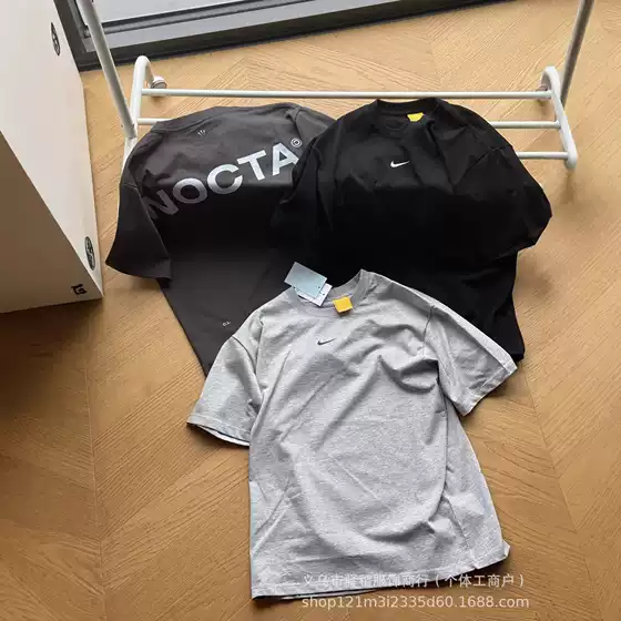Men's NOCTA x Nike Small Logo Printed Letters Original Free Casual Breathable Short Sleeve T-Shirt