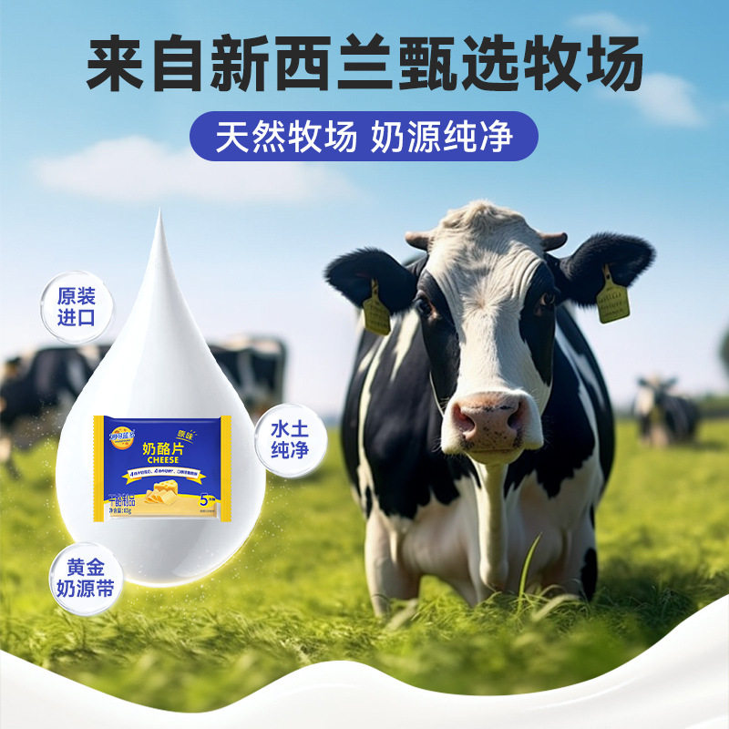 Mioclando High Calcium Cheese Slices Original Cheese Sticks Special Baking Raw Materials Wholesale 83g for Hamburger Cheese