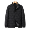 2025 Winter Men's Warm and Lightweight down Jacket Plus Fat Plus Size Fashionable Stand-Up Collar Jacket Loose and Versatile to Keep Warm