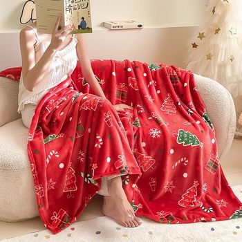 Christmas Blanket Thickened Printed Flannel Blanket Sofa Blanket Home Blanket Cross-border Company Event Gift Blanket