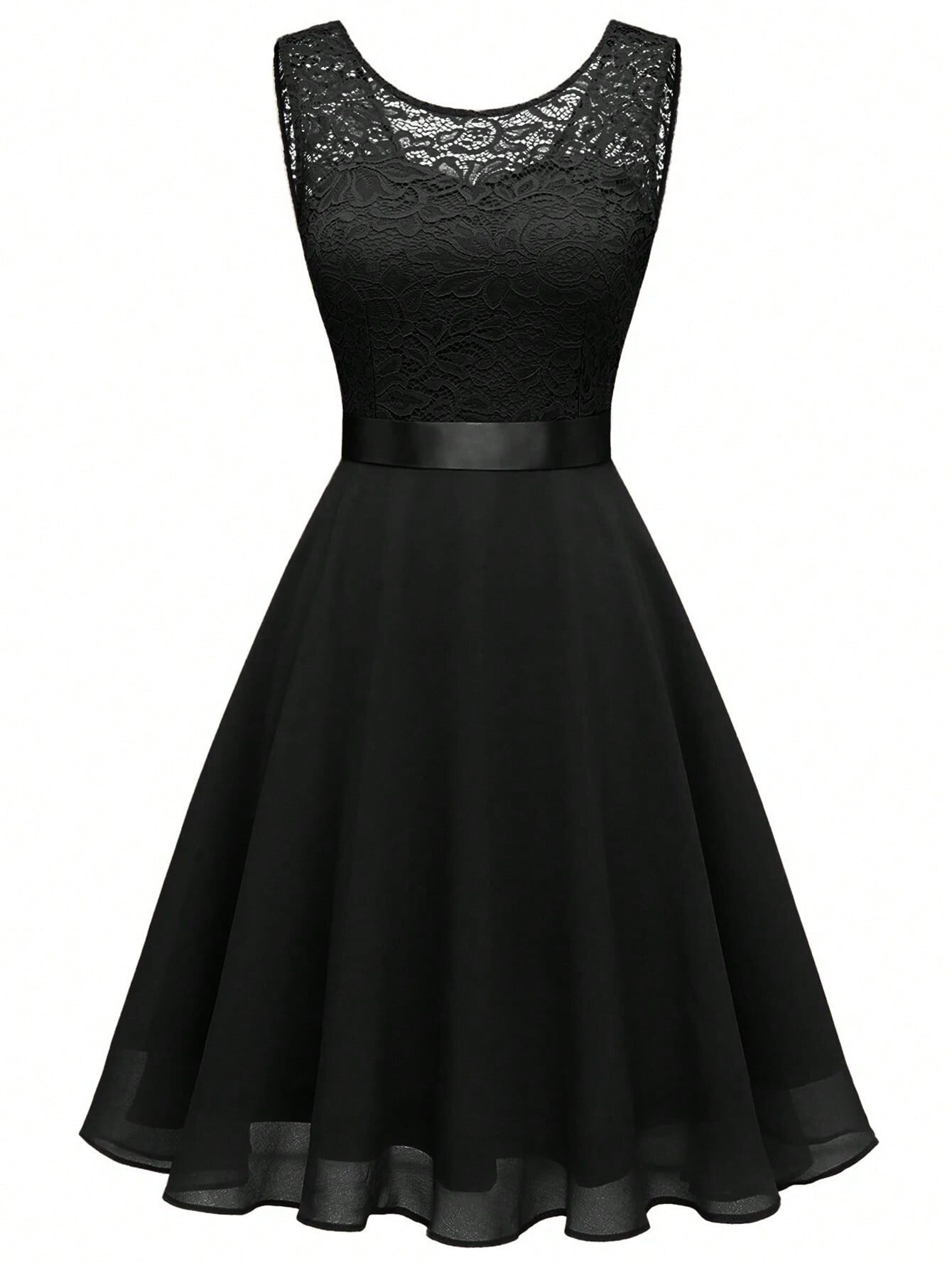 Women's Lace Elegant Sleeveless Dresses