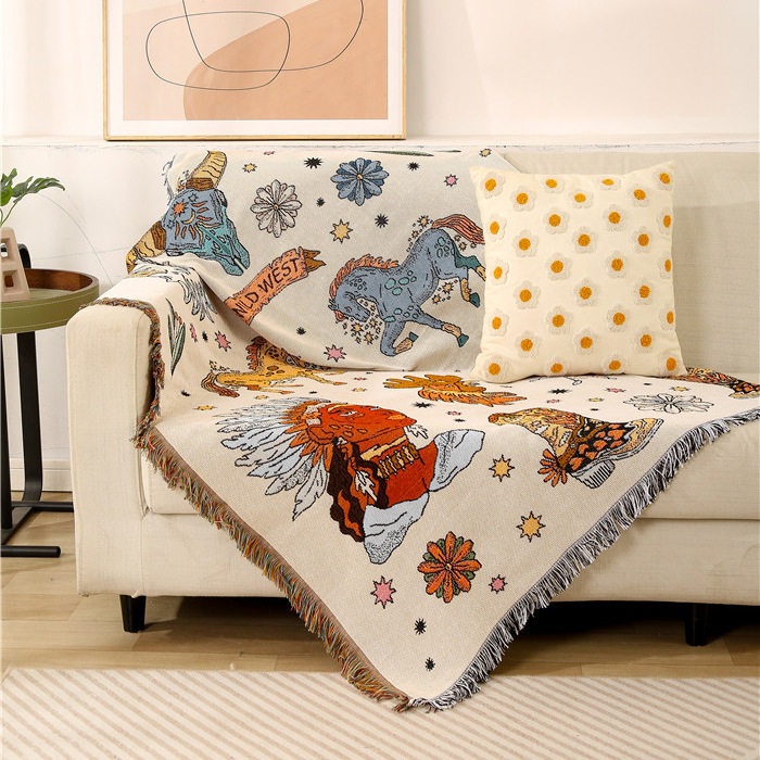 ins wind sofa towel sofa cover four seasons blanket leisure blanket nap blanket a generation of camping blanket tapestry