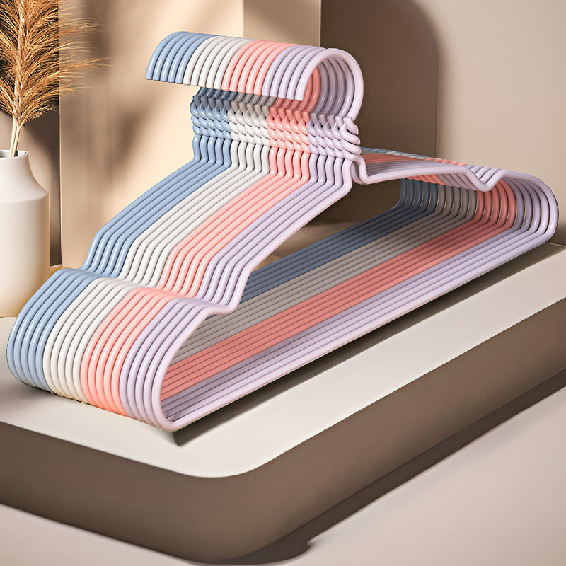 Clothes Hanger for Home Use, Metal Clothes Rack, Short Neck Hanger, Non-Marking, Prevents Shoulder Marks