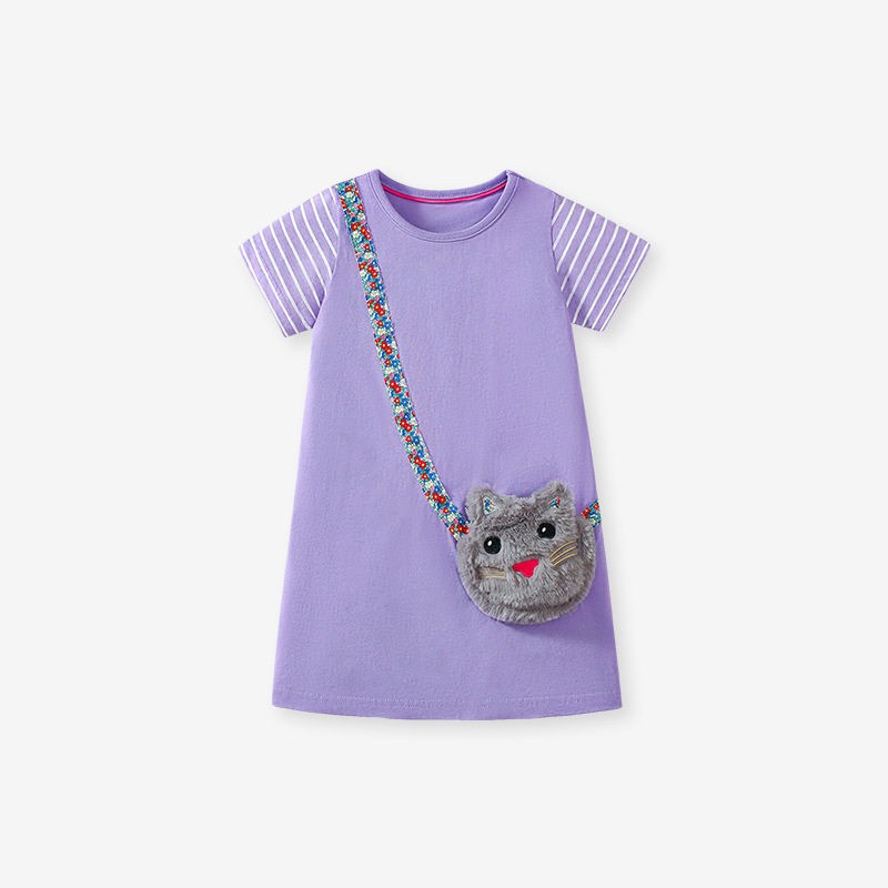 Grosir pakaian anak pabrik musim panas, gaun kartun anak perempuan baru