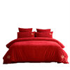 Milk Velvet Bed Four-Piece Set, Bright Red Chinese Style High-End Embroidered Bed Sheetss and Quilt Covers, Winter Wedding Bedding