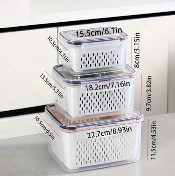Fcm Certified Temu Cross-Border Refrigerator Drain Seal Box with Lid Refrigerator Storage Box Vegetable Crisper