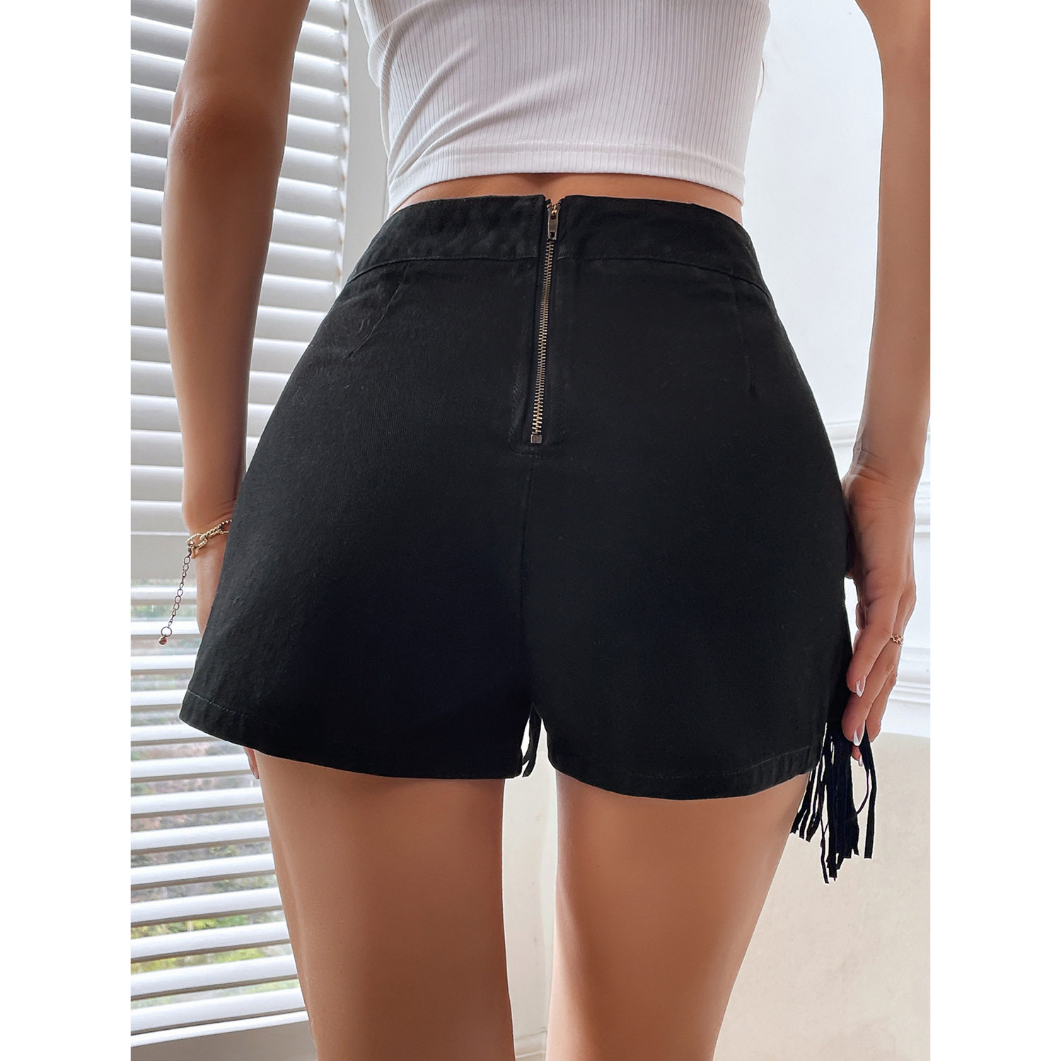 Womens Casual High Waisted Denim Shorts Stretchy Versatile Low Rise Perfect for Summer Outings Wholesale Available