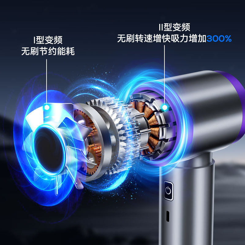 Car Vacuum Cleaner Suction and Blowing Integrated Dual-purpose Wireless Mini Vacuum Cleaner Car Household Electric Dust Blower Large Suction