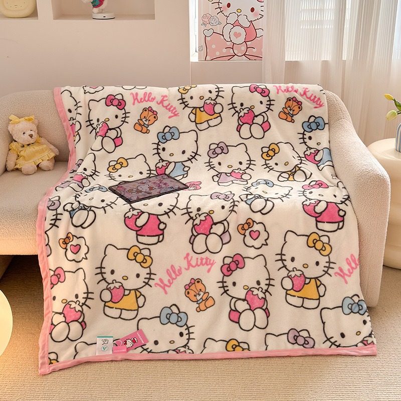 Sanrio Blanket Nap Blanket Air Conditioning Blanket Kindergarten Blanket Shawl Towel Blanket Thickened Velvet Blanket Wholesale Cross-Border
