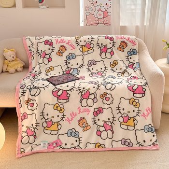 Sanrio Blanket Nap Blanket Air Conditioning Blanket Kindergarten Blanket Shawl Towel Blanket Thickened Velvet Blanket Wholesale Cross-Border