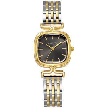 Ins-Style Women's Watch with Stainless Steel Band, Wholesale Cross-Border Square Quartz Elegant Wristwatch, 2024 New Model with Large Dial