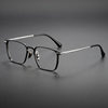 high quality aluminum magnesium frame myopia glasses frame men's 20223 business simple casual square half titanium mirror leg flat mirror