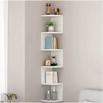New Wall Storage Rack Partition Bookshelf Multi-Layer Wall Corner Storage Wall Hanging Bedside Corner