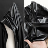 High Stretch Knitted Faux Leather Cloth Black Four-Sided PU Fabric Matte Lamb Leather Soft Leather Pants Body Shaping Cloth