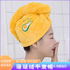 Double-Layer Shower Cap Dry Hair Cap Printed Coral Velvet Cute High-Looking Thickened Soft Absorbent Head Towel Wholesale