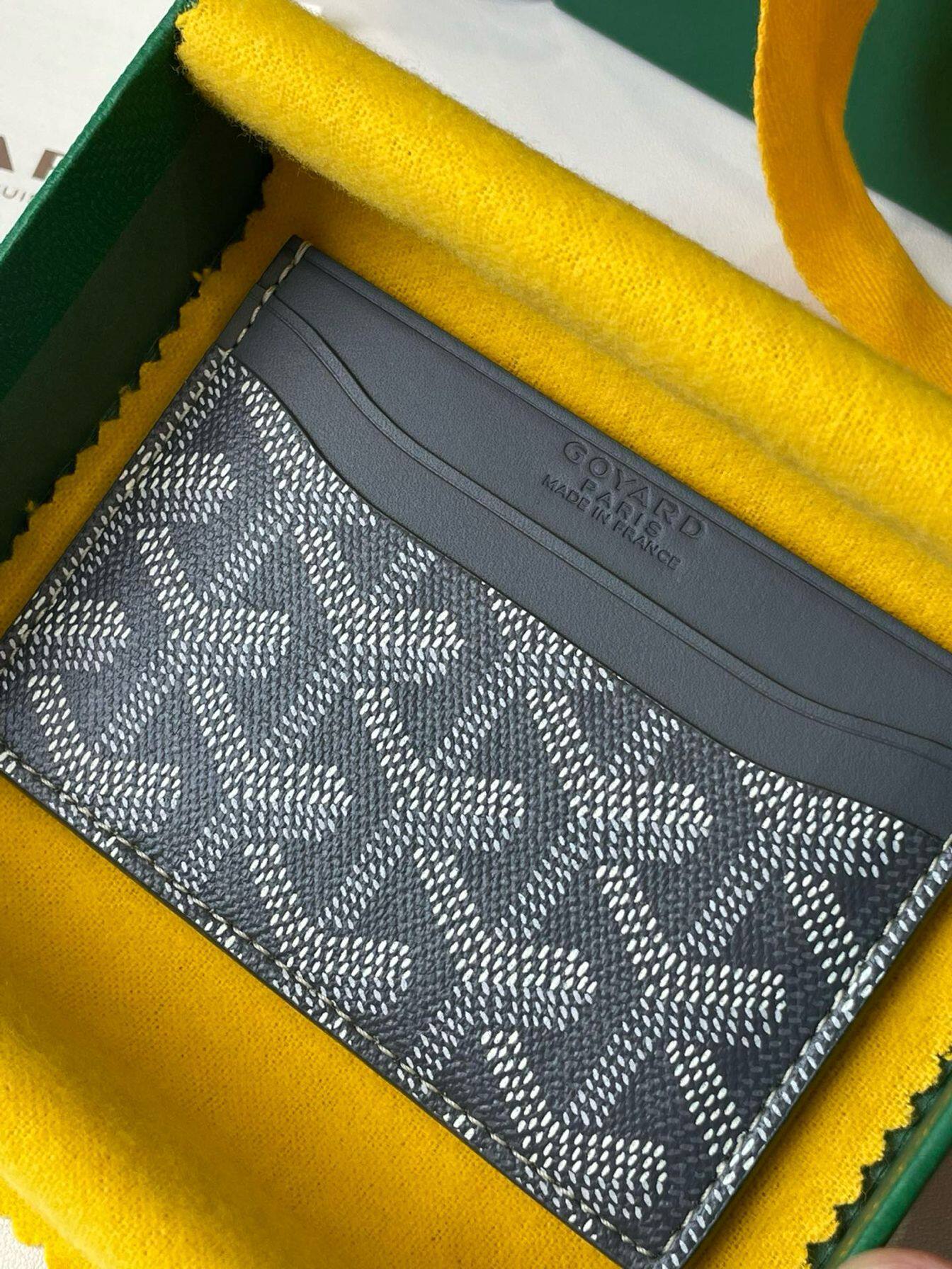Goyard Goya small card holder ultra-thin men's classic genuine leather passport card holder women's storage card holder wallet