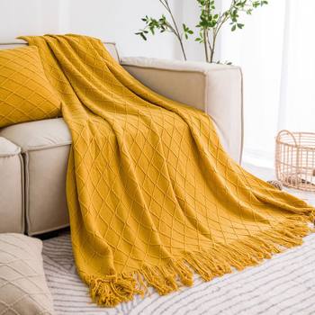 Blanket, Famous Bed End Towel, Knitted Blanket, Nap Air Conditioner, Warm All Year Round, Soft Leg Cover, Sofa Blanket, Foreign Trade Wholesale