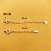925 Sterling Silver Broken Silver Necklace Extension Chain Spring Buckle diy Accessories Pearl Bracelet Lobster Buckle Adjusting Tail Chain