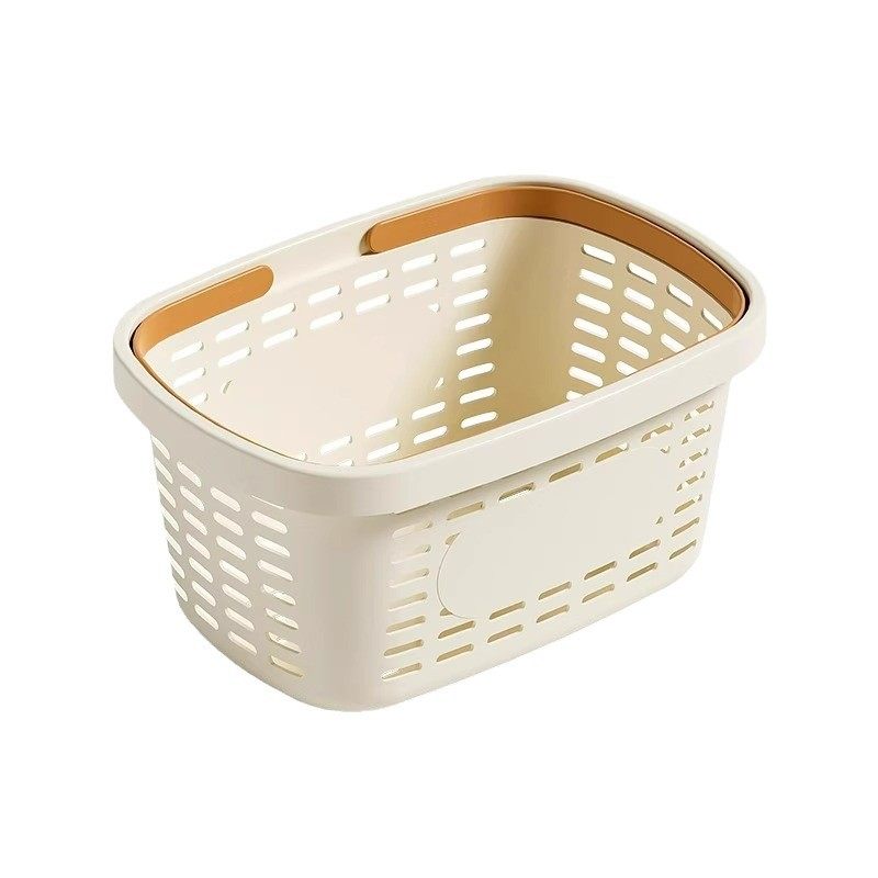 Portable Bath Basket Plastic Multifunctional Bathroom Toiletries Draining Storage Basket Hollow Large Open Storage Basket