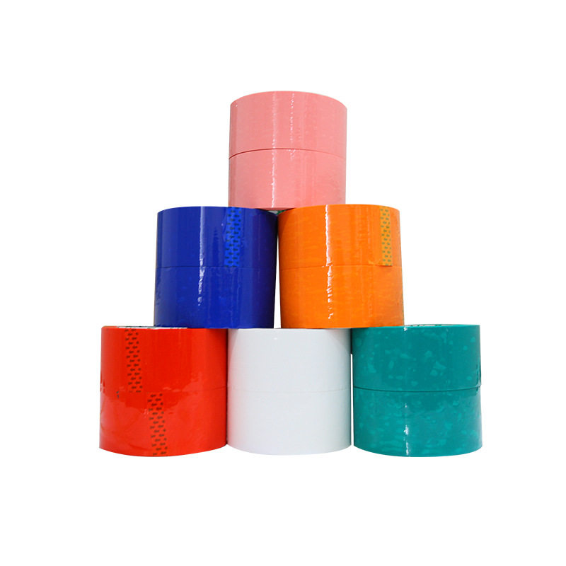 Color tape sealing tape sealing tape logo red yellow blue green black high adhesive sealing large roll color tape