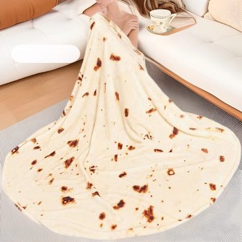 Office Blanket, Thin Round Large Shawl, Indian Pancake, Flying Pancake, Nap Pancake, Air Conditioning Blanket Wholesale