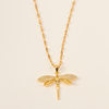 Light Luxury Stylish Cut Out Dragonfly Micro-paved Zircon Collarbone Necklace for Women