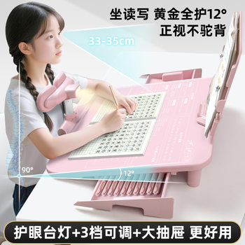Sitting Posture Corrector for Primary School Students, Children's Desktop Learning Protection Bracket, Writing and Reading Bookshelf