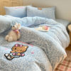 Xiaohongshu Blogger Recommends High-Weight Milk Velvet Cute Cartoon Towel Embroidered Four-Piece Dormitory Three-Piece Set