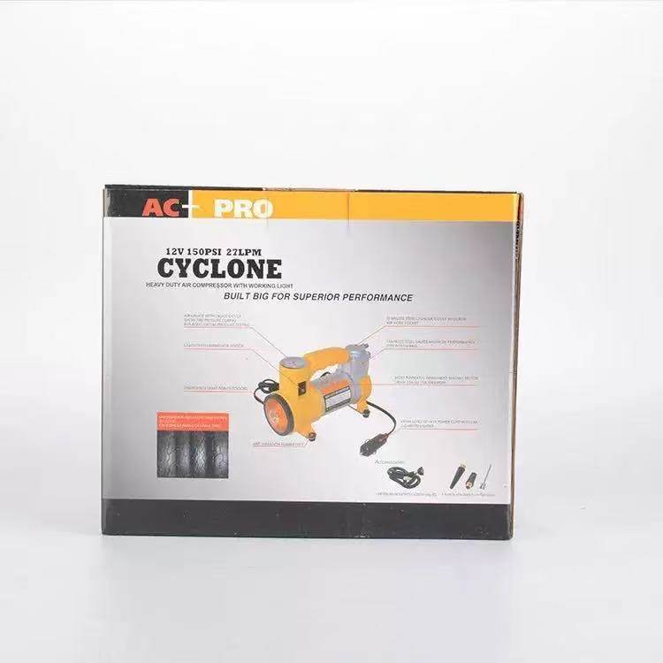 Car Metal Single-Cylinder Air Pump Electric Tire High-Power Vehicle-Mounted Air Pump with Light Portable 12V