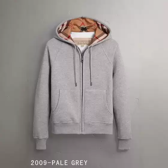 Cross-Border High-Quality British Style Hooded Men's and Women's Sweatshirts, Women's Jackets, Full Cardigan Zippers, Embroidered Logo Black