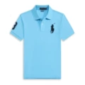 Polo shirt-lake blue big black label