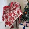 Nordic Knitted Christmas Blanket Decorative Blanket Living Room Sofa Blanket Cover Blanket Blanket Winter Thickened Blanket Bedding