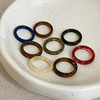 Irregular Round Color Resin Ring Women's Simple Personality Fashionable Elegant Commuter All-match Ring Ring Ring