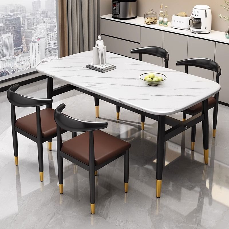 家用餐桌简易组合小户型饭桌出租房简约桌子长方形商用现款扁桌