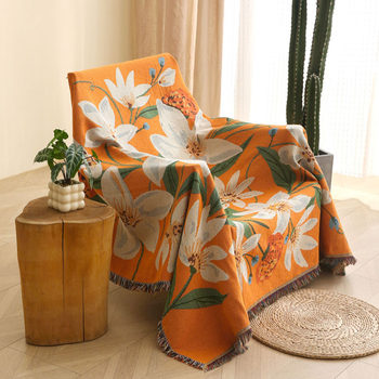 Light Luxury Tulip Single Sofa Towel Multi-functional Cover Cloth Tablecloth Outdoor picnic mat Universal Sofa Blanket Nap Blanket