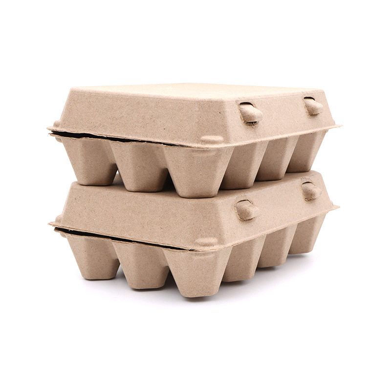12 Pulp Egg Boxes 3x 4 Egg Pans Pulp Molded Environmentally Friendly Degradable Egg Slot Egg Foreign Egg Stupid Egg