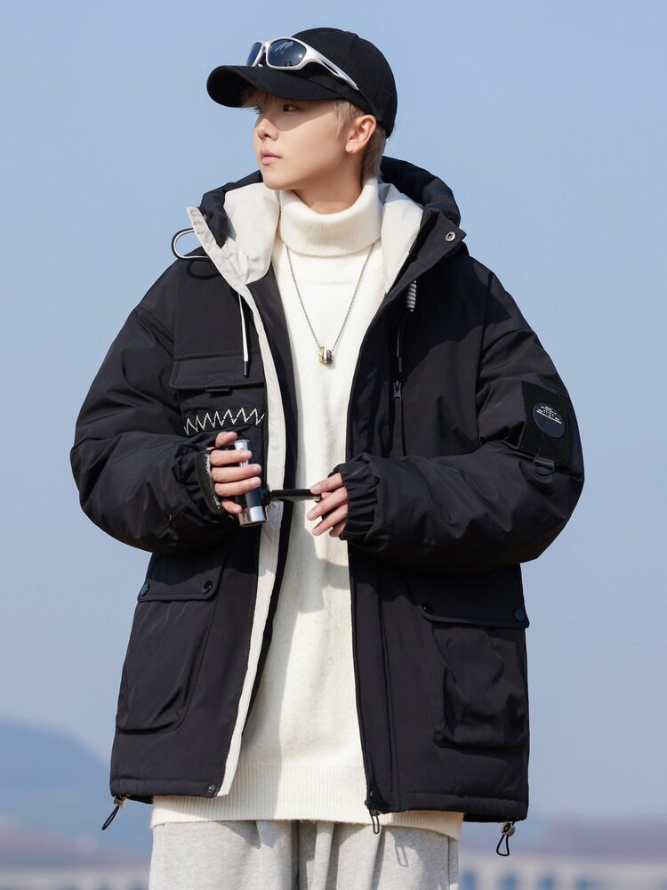 Down Jacket Men's 90 New National Standard White Duck Down Autumn and Winter New Cross-border high quality Hooded Thickened Casual Outdoor Jacket